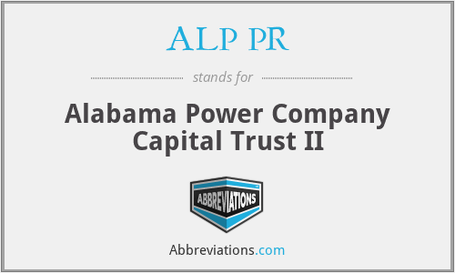 ALP PR - Alabama Power Company Capital Trust II